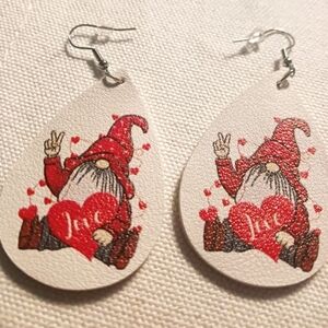 Gnome New Handmade Love Earrings 2 inches long